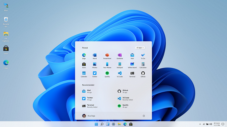 windows 11 in react large