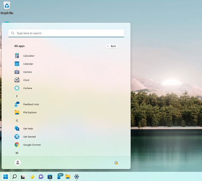 Start Menu hides large