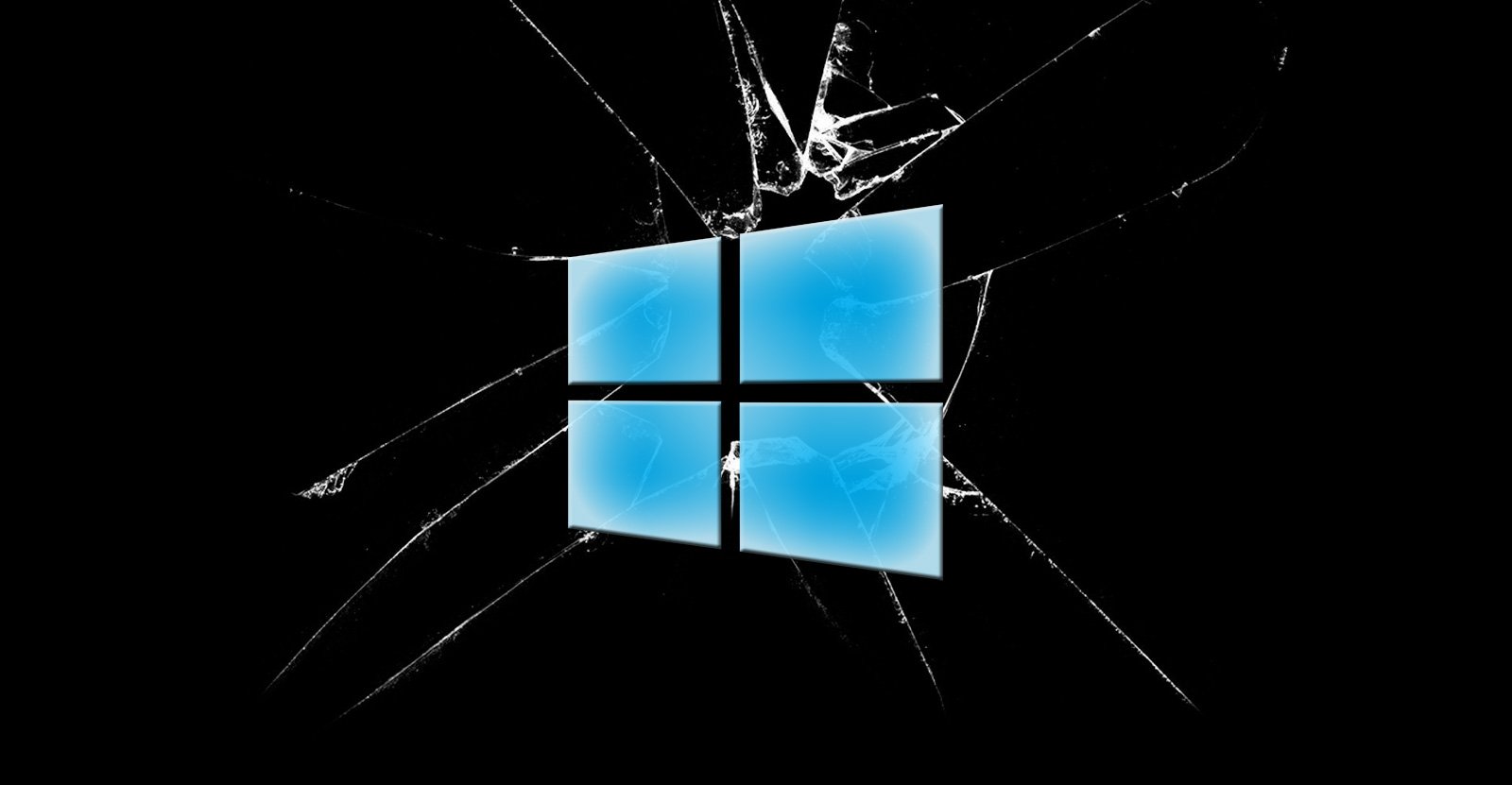 windows 10 glass broken large