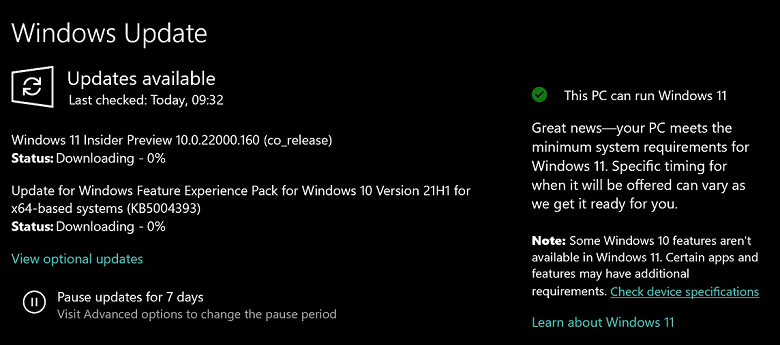 Windows 11 compatibility message large
